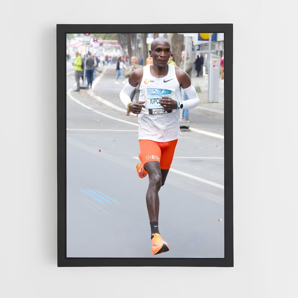 Poster Marathonien Énergique – affiche Athlétisme (vue 2)